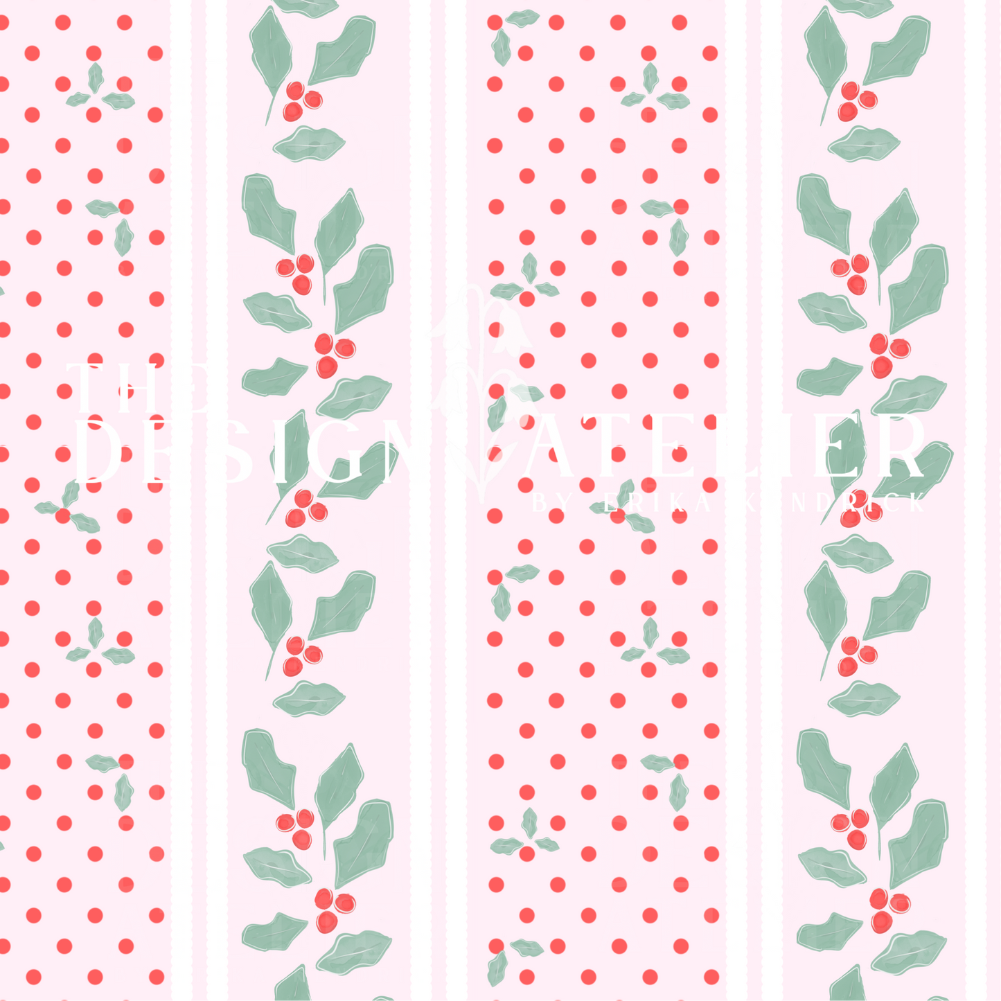 Sugarplum Season Seamless Design with Textile Rights