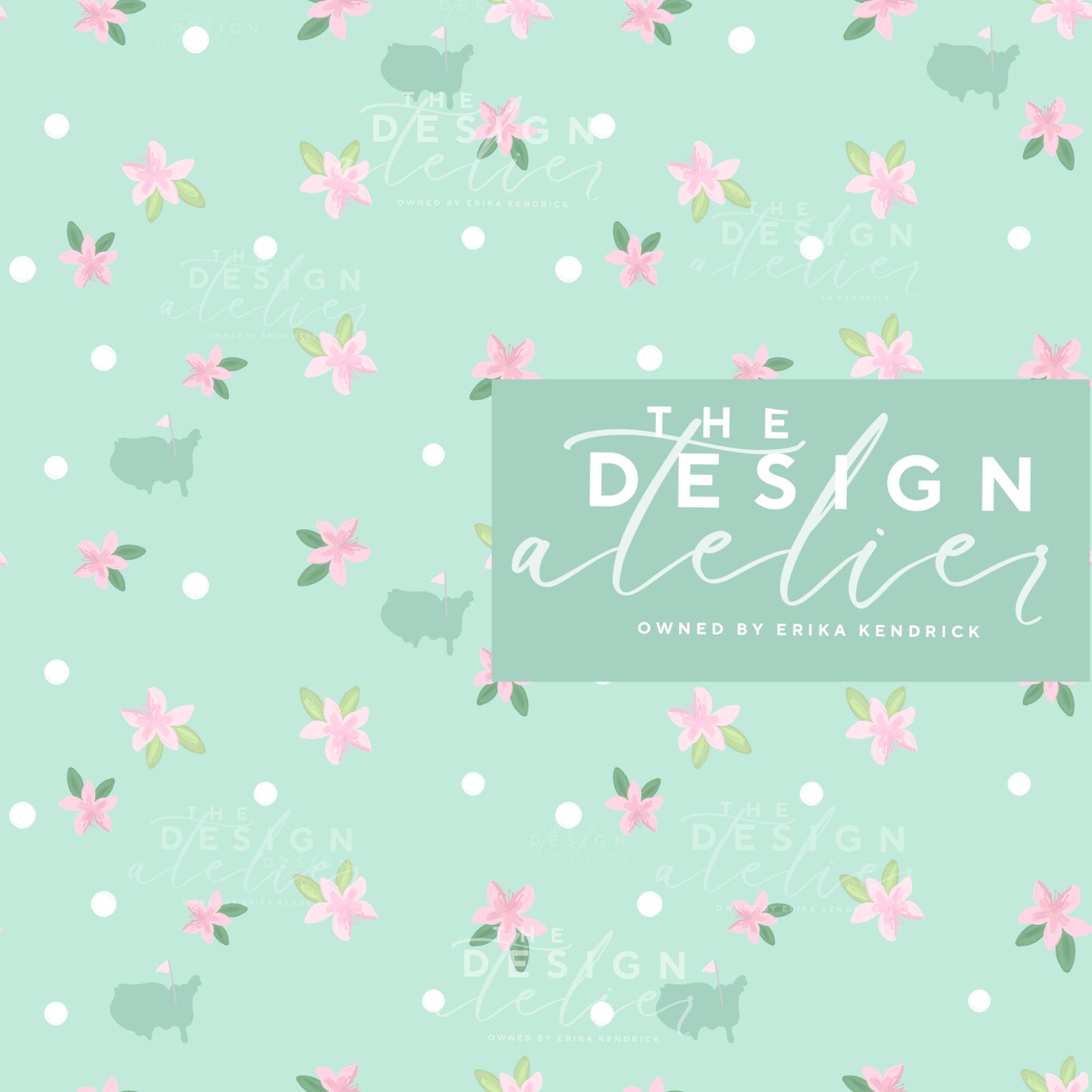 Azalea Avenue Seamless Pattern with Textile Rights
