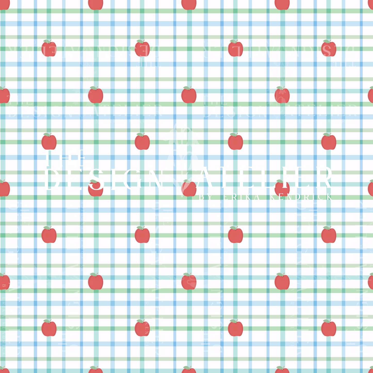 Classic Apple Plaid Seamless Pattern with Textile Rights