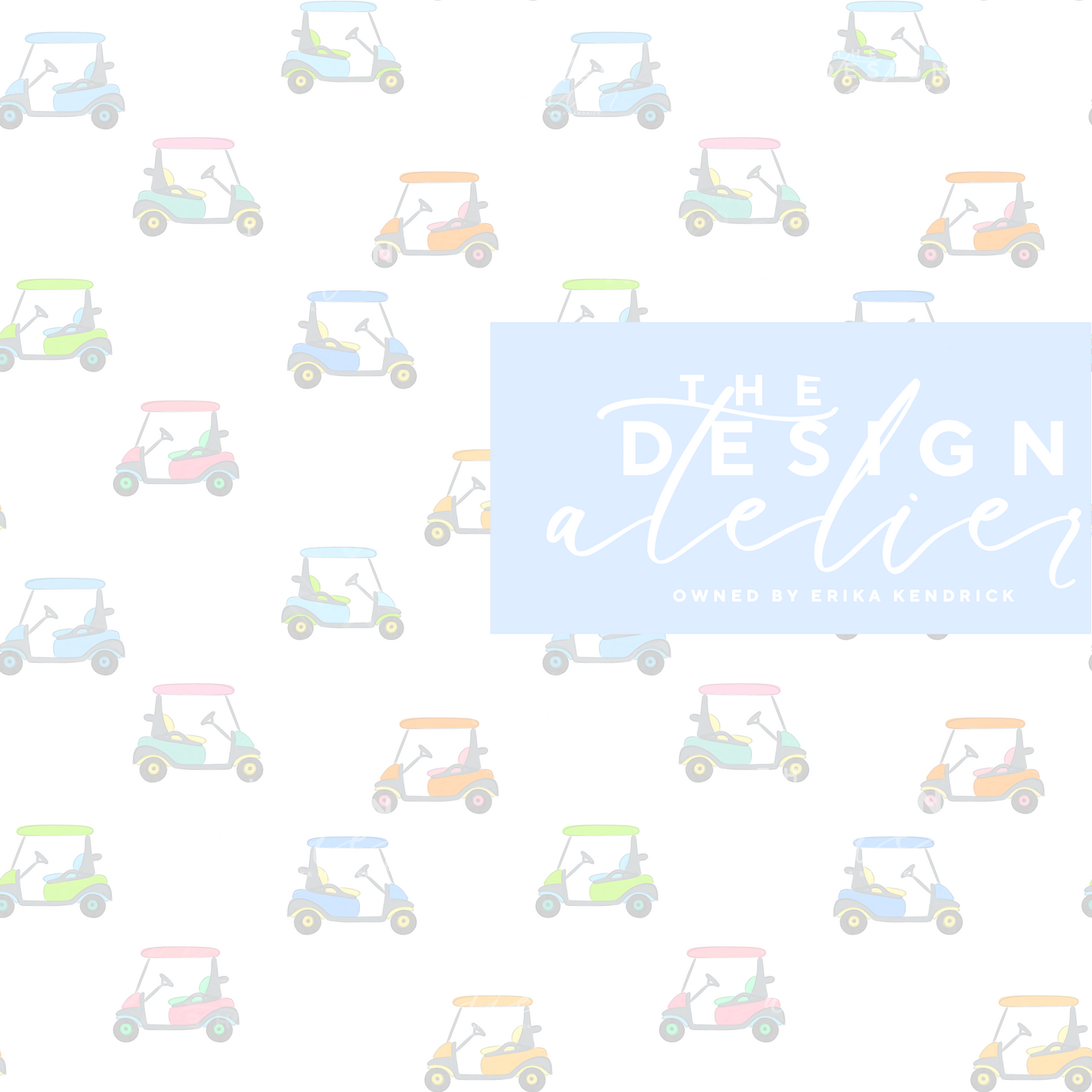 Fairway Friends Seamless Pattern with Textile Rights