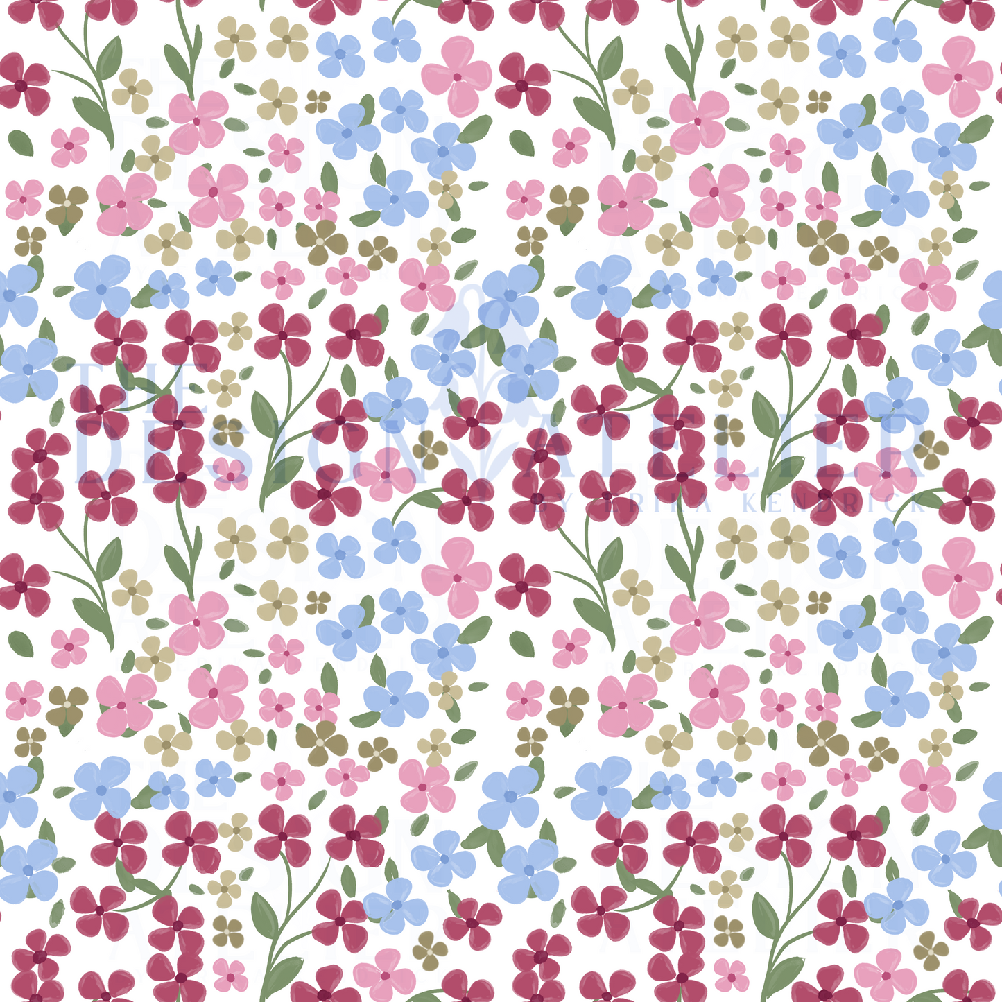 Fall Liberty Seamless Pattern with Textile Rights