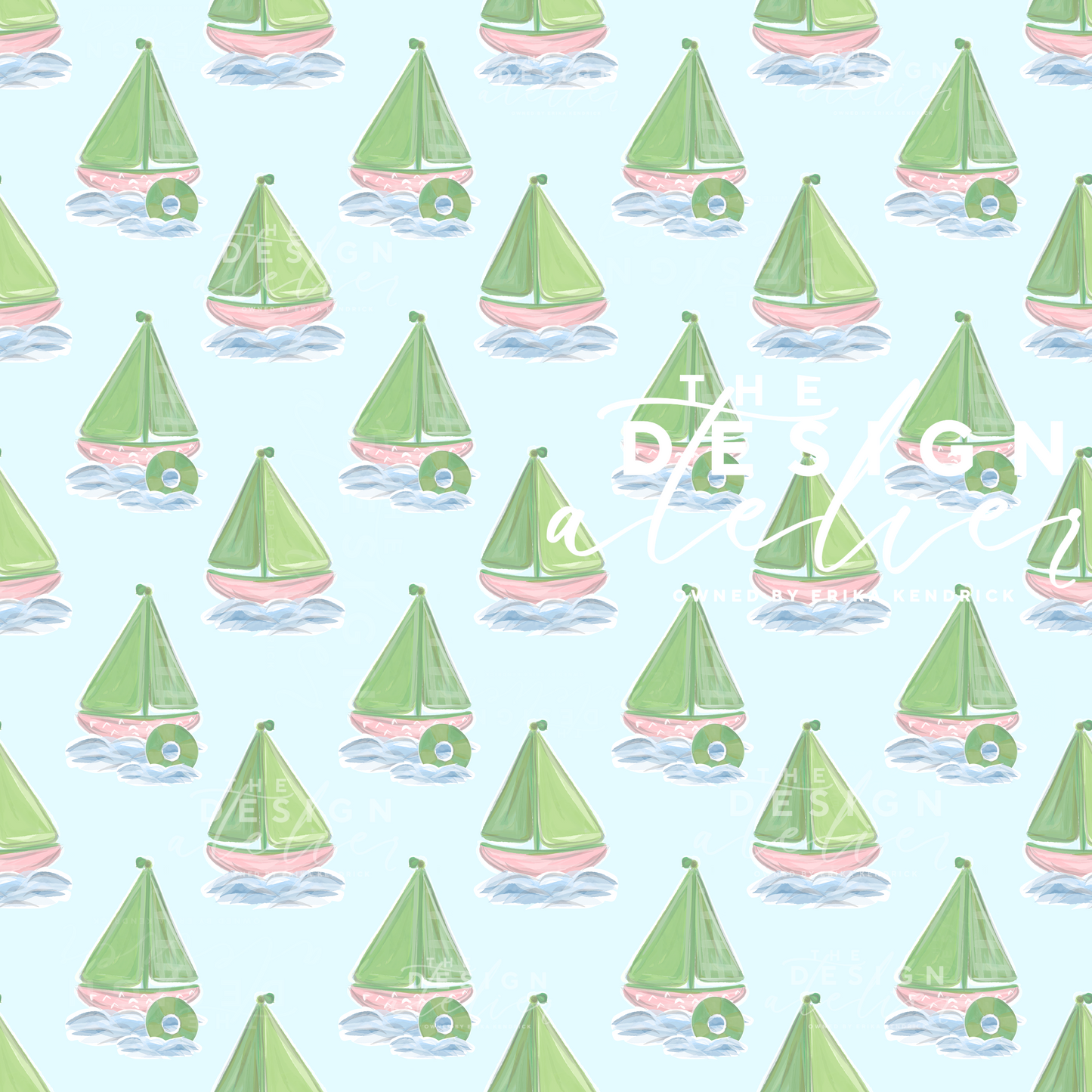 First Sail Seamless Pattern with Textile Rights
