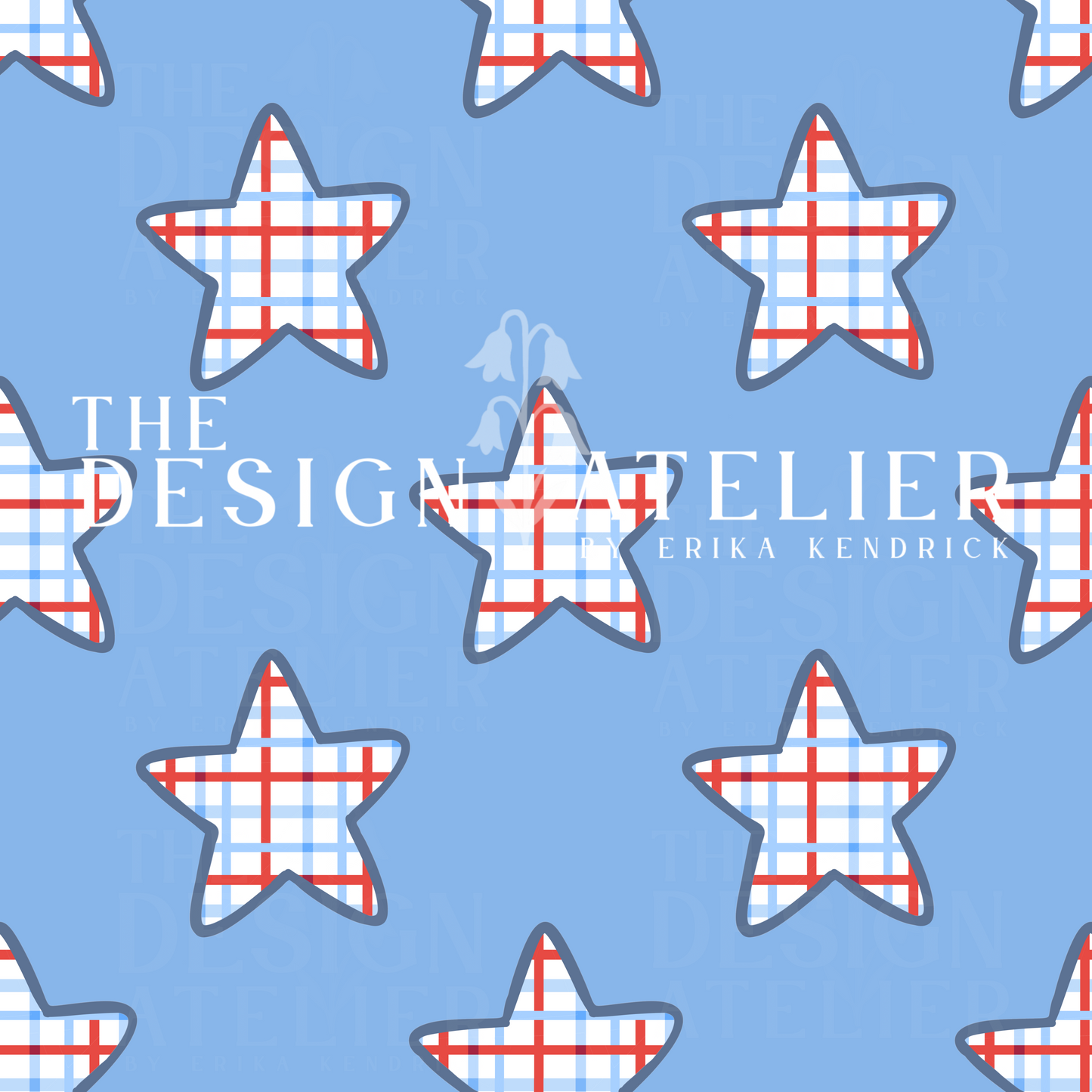 Hampton Star Seamless Pattern with Textile Rights