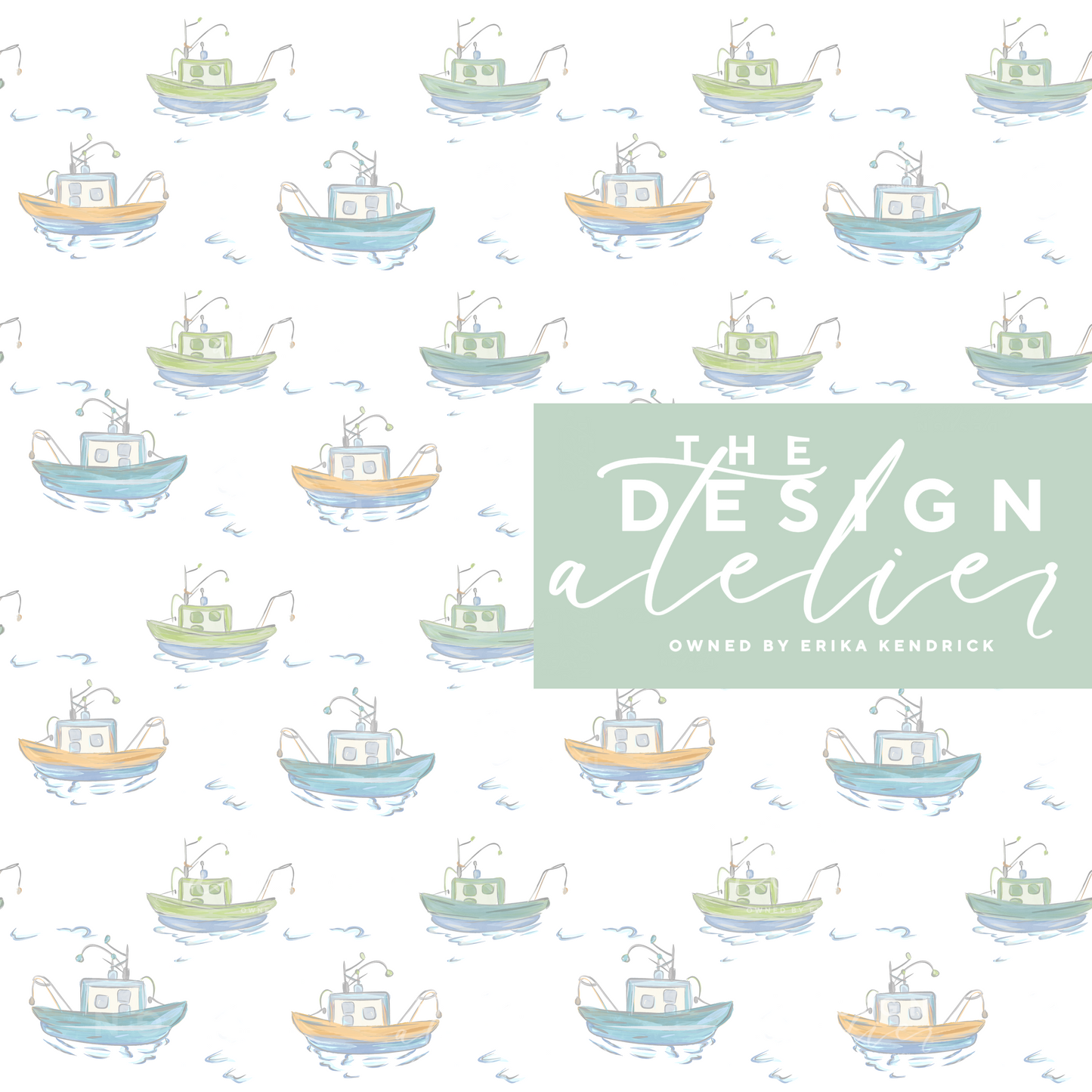Harbor Lights Seamless Pattern with Textile Rights