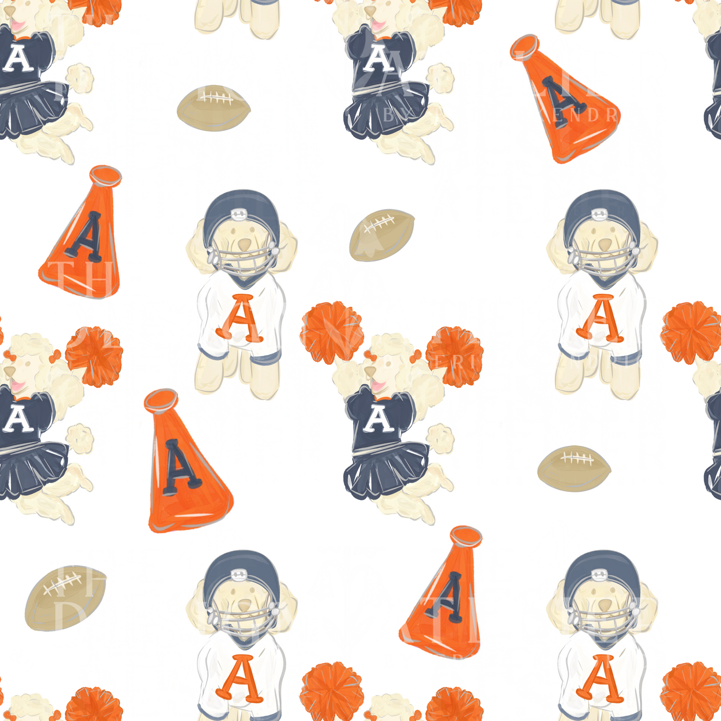 Southern Pups AU Seamless Design with Textile Rights