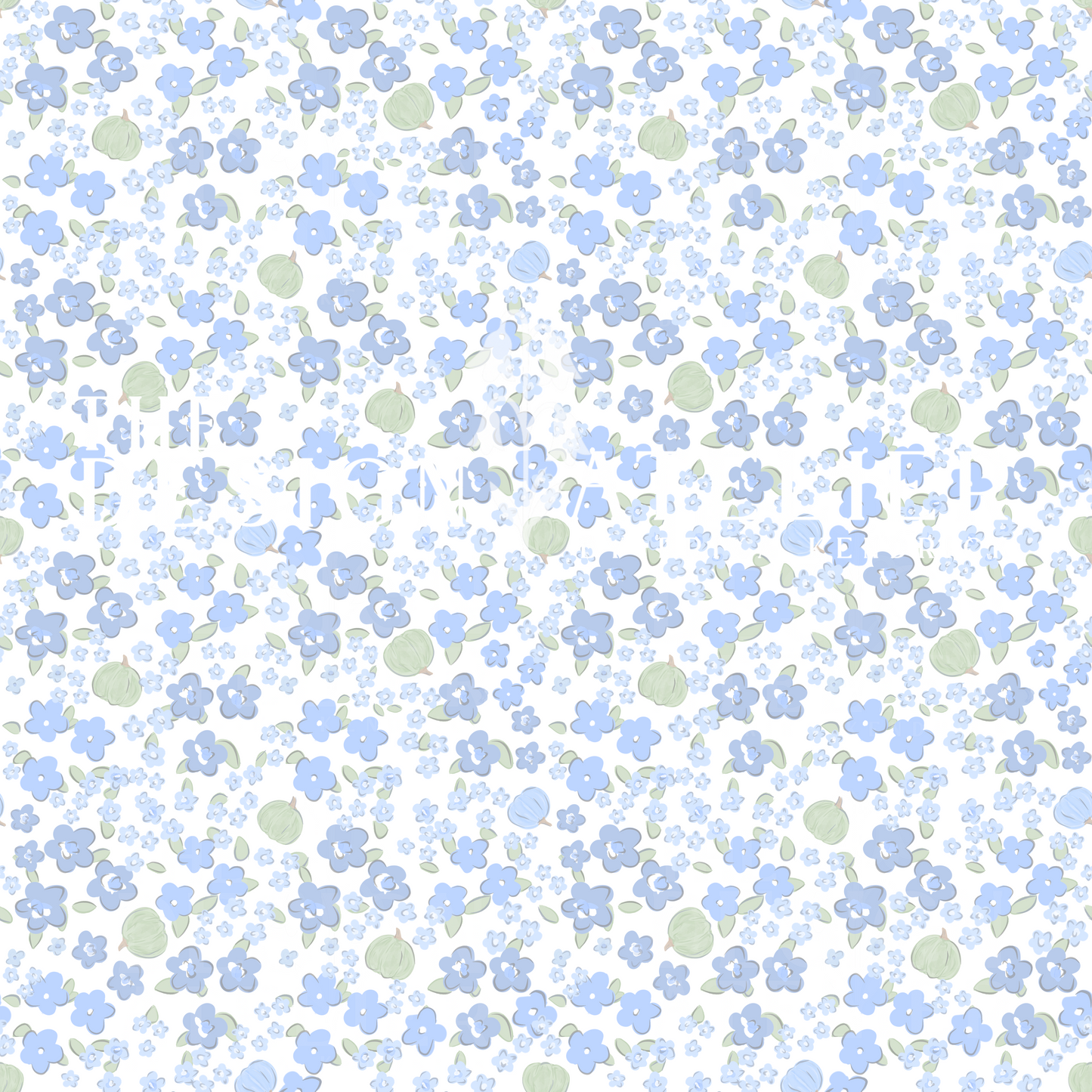 Forget Me Not Harvest Seamless Design with Textile Rights