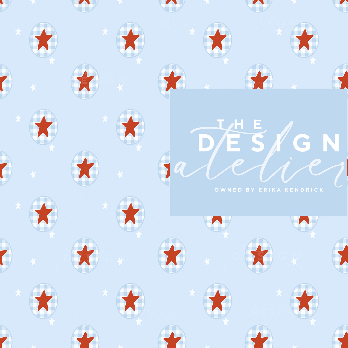 Liberty Star Seamless Pattern with Textile Rights