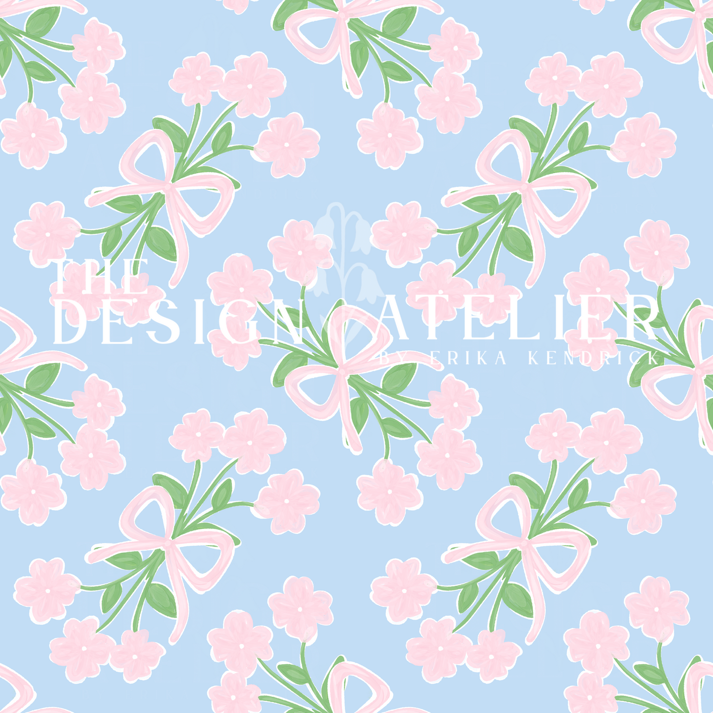 Savannah Spring Bows Seamless Pattern with Textile Rights