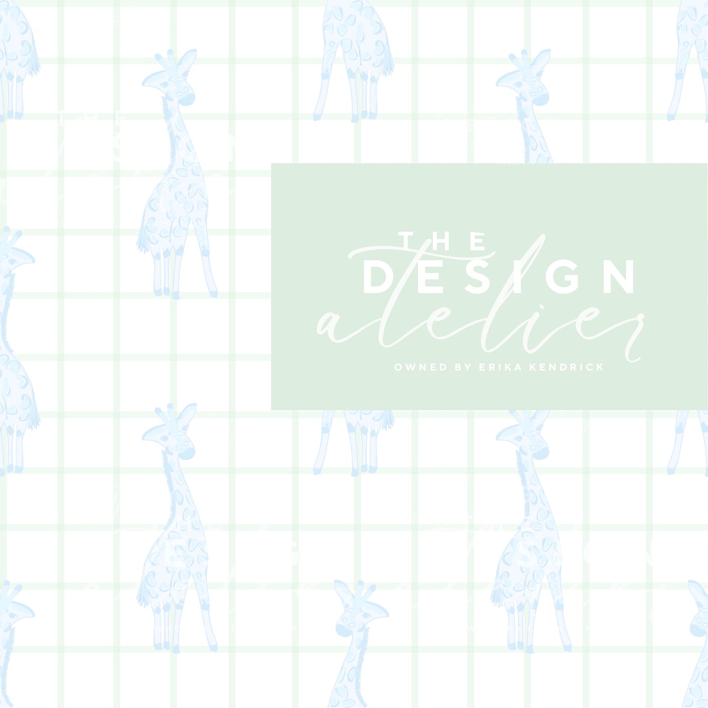 Storybook Giraffe Seamless Pattern with Textile Rights