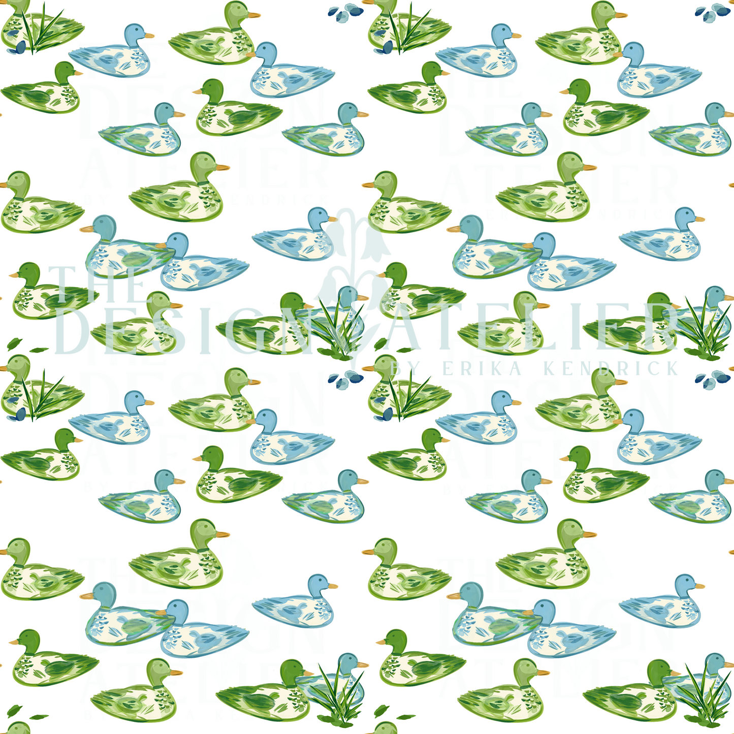 Sunday Swim Seamless Pattern with Textile Rights