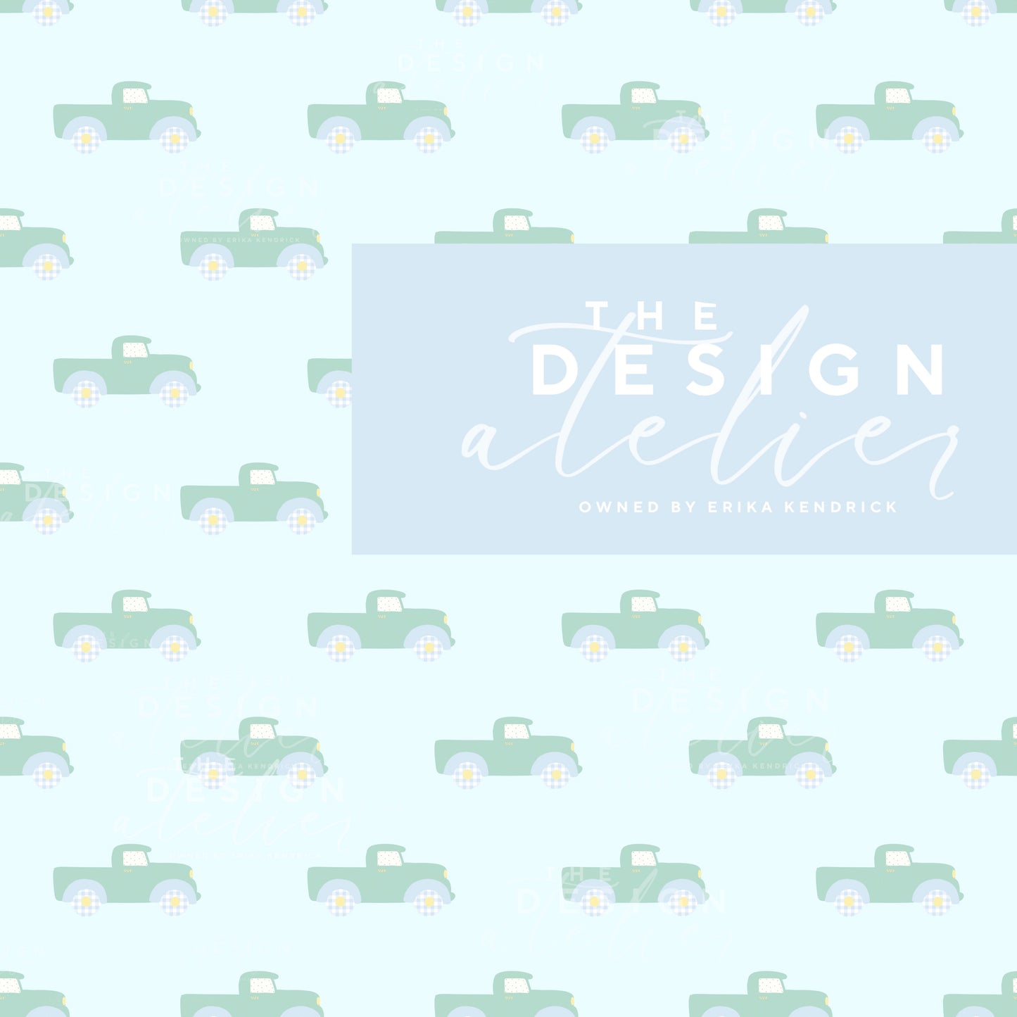 Sunday Drive Seamless Pattern with Textile Rights