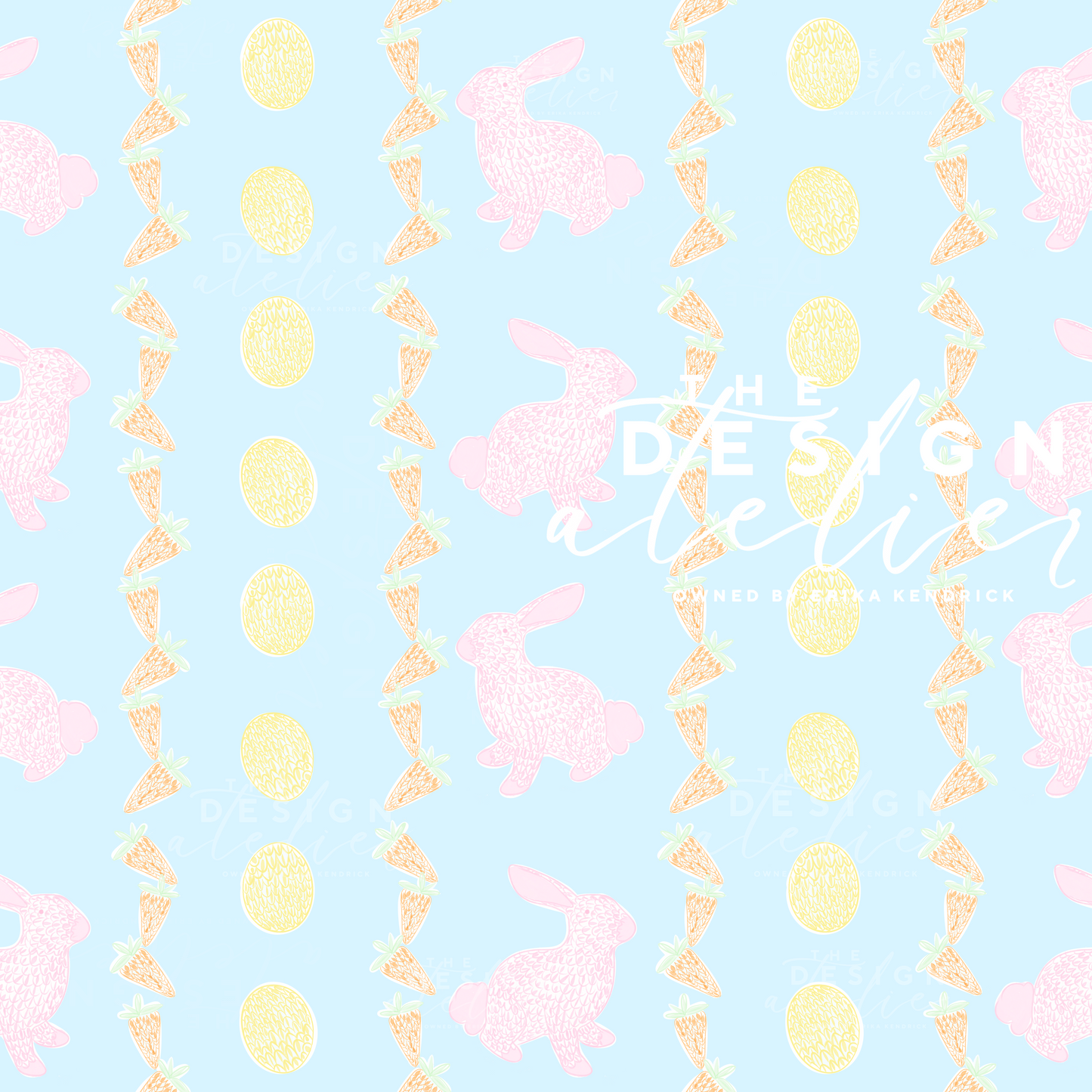 Sweet Spring Hoppity Seamless Pattern with Textile Rights