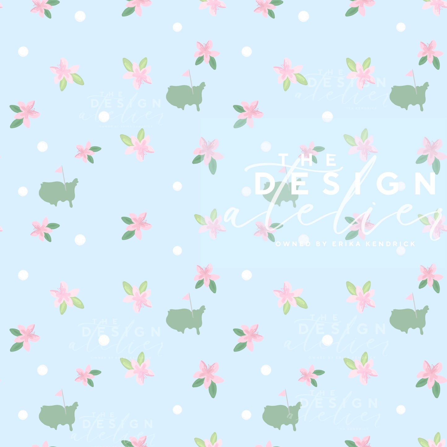 The Green Jacket Garden Seamless Pattern with Textile Rights