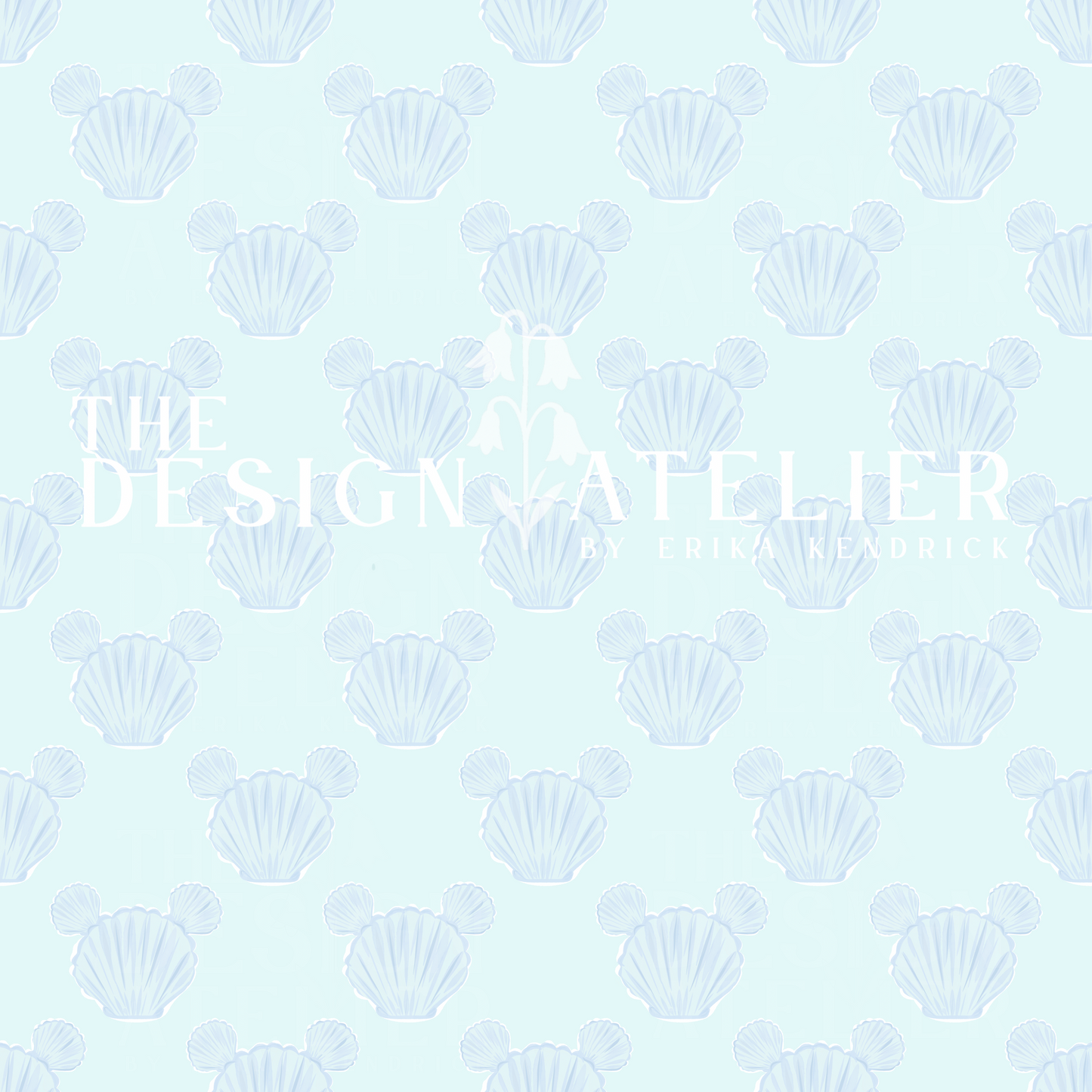 Magic on the Shore Seamless Pattern with Textile Rights -Light Blue