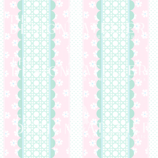 Mint Meadow Seamless Design with Textile Rights