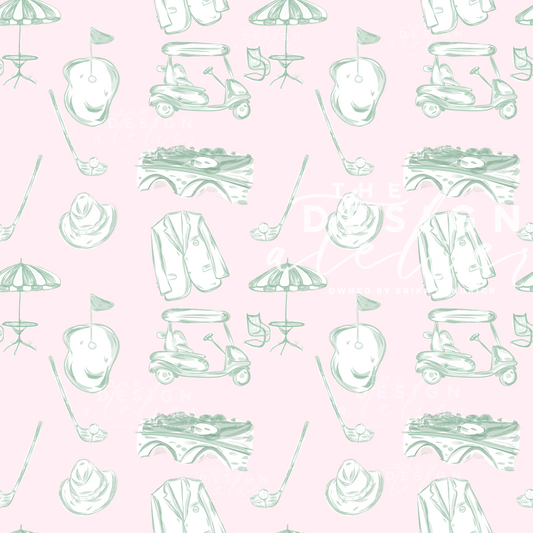 A Master's Moment Pink  Seamless Pattern with Textile Rights