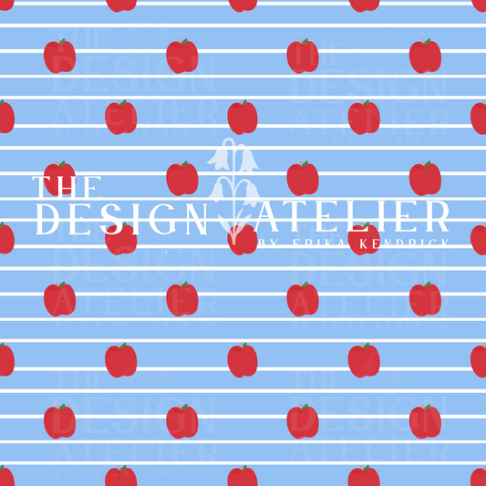 Apple Prep Academy  Seamless Pattern with Textile Rights