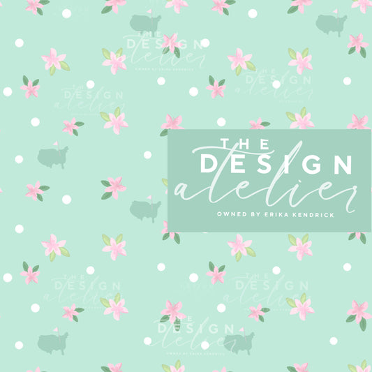 Azalea Avenue Seamless Pattern with Textile Rights