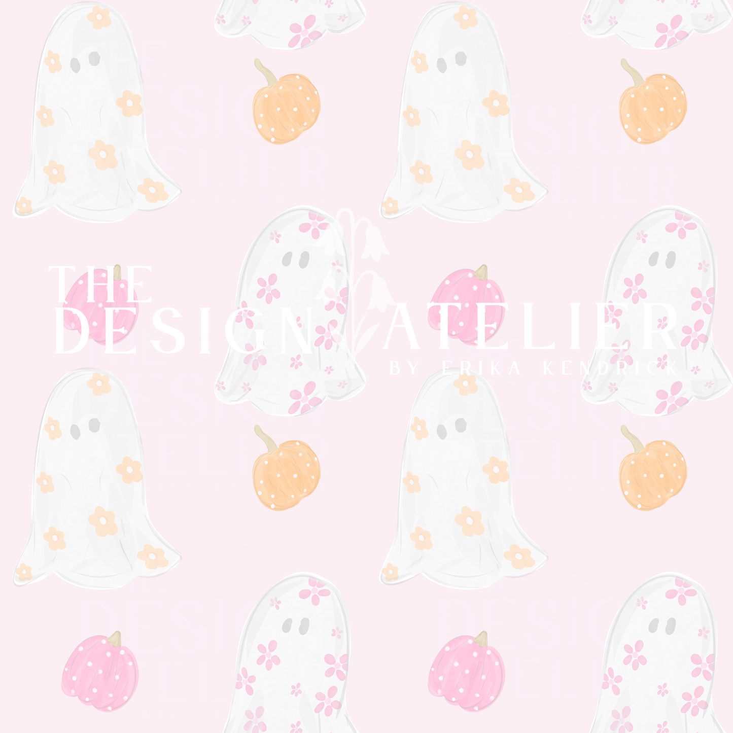 Ghost Garden Seamless Design with Textile Rights