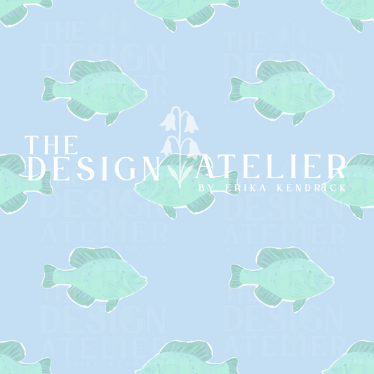 Beaufort Bluegill Seamless Pattern with Textile Rights
