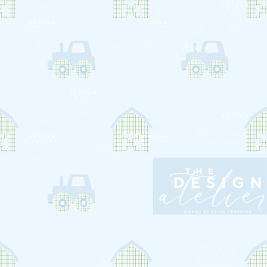 Beaus Barnyard Seamless Pattern with Textile Rights
