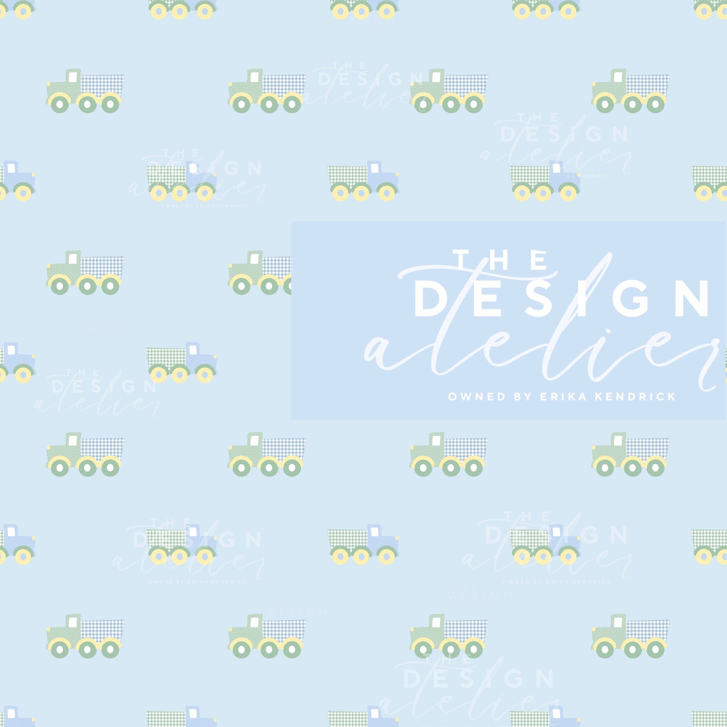 Blue Ridge Haul Seamless Pattern with Textile Rights