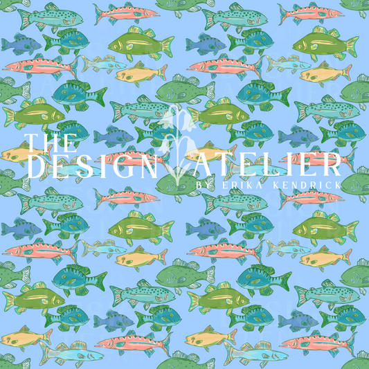 Bold Coast Seamless Pattern with Textile Rights