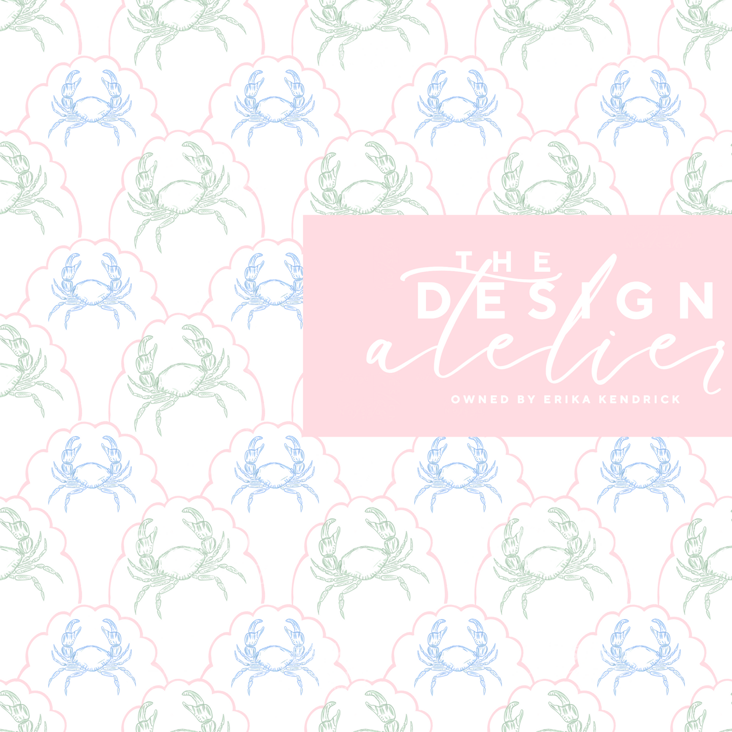 Crab Cove Seamless Pattern with Textile Rights