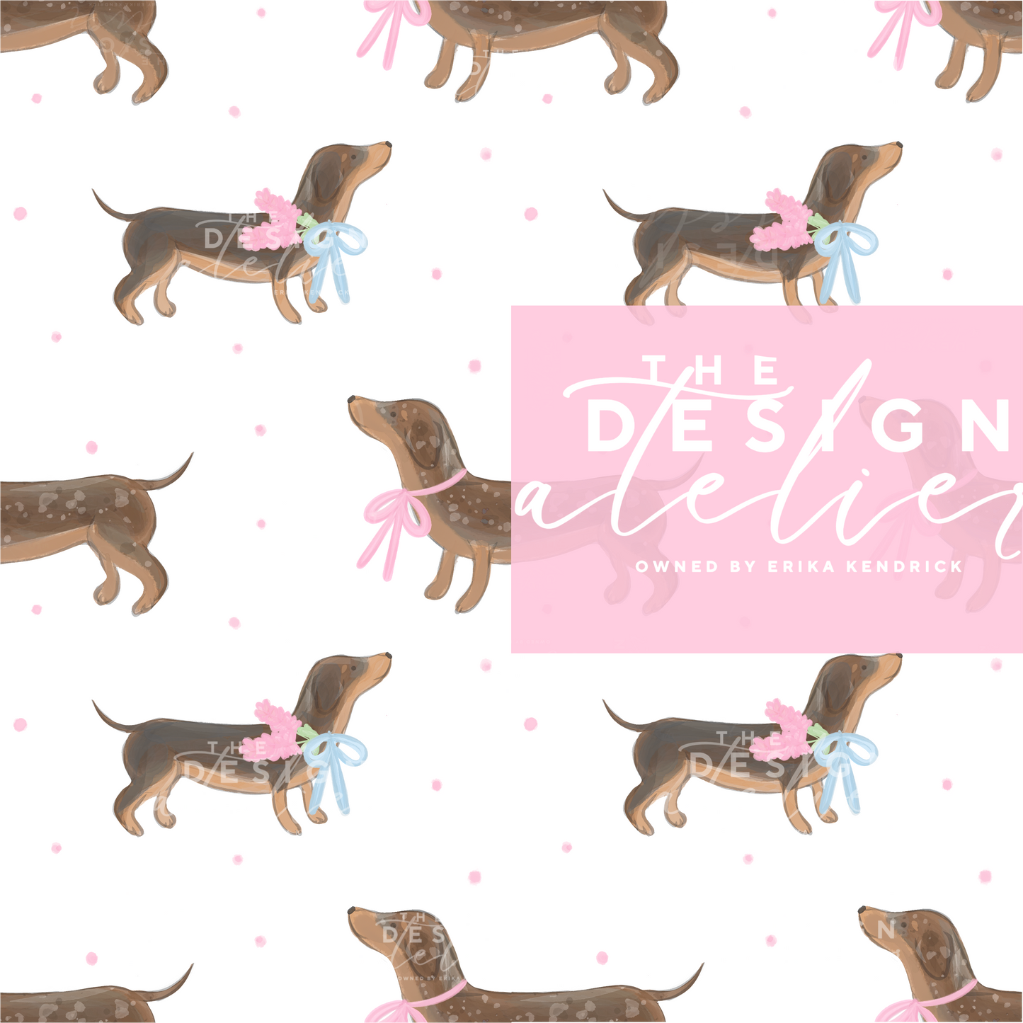 Darling Doxie Seamless Pattern with Textile Rights