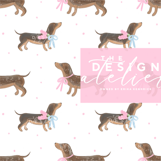 Darling Doxie Seamless Pattern with Textile Rights