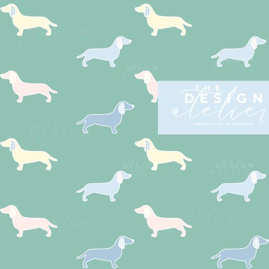 The Dapper Dachshund Design with Textile Rights