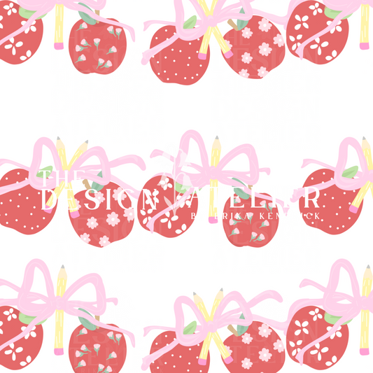First Day Fancy (White) Seamless Pattern with Textile Rights