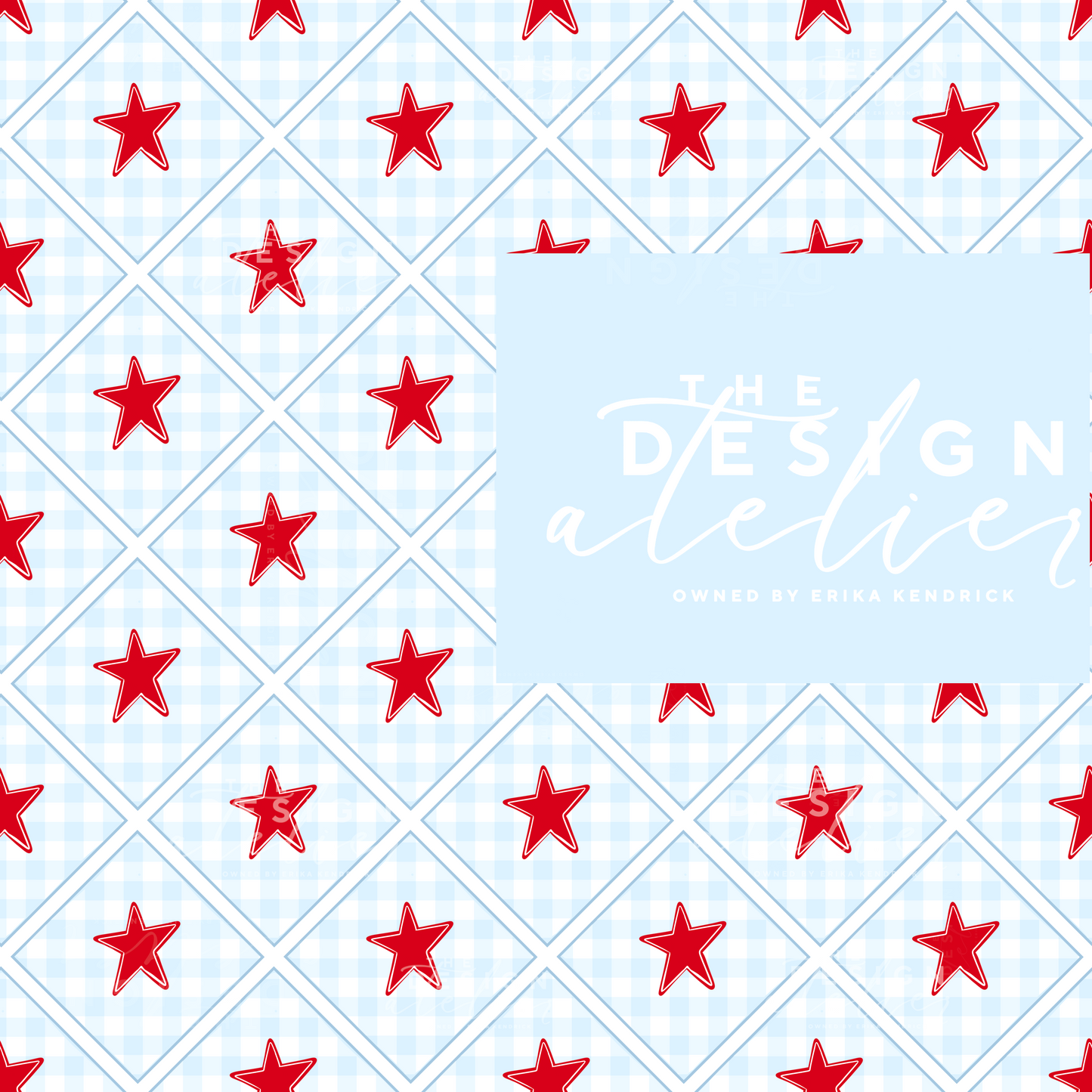 Freedom Plaid  Seamless Pattern with Textile Rights
