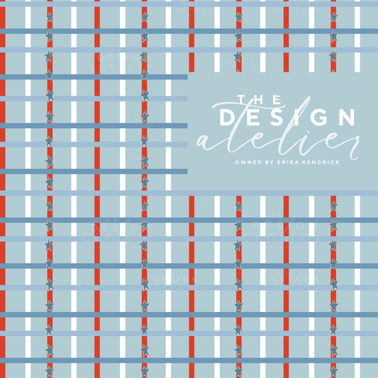 Freedom Plaid Seamless Pattern with Textile Rights
