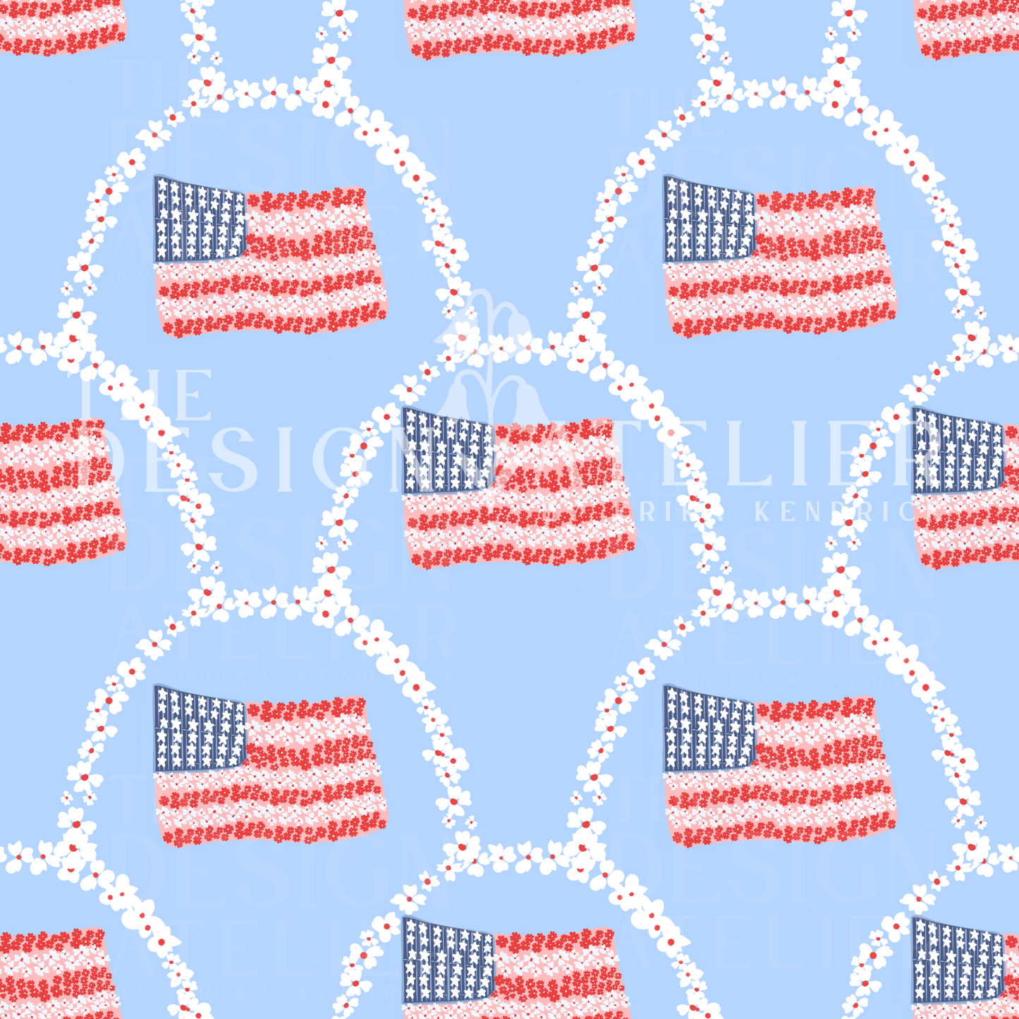 Freedom Scallops Seamless Pattern with Textile Rights