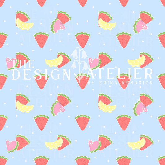 Fruit Fresh Seamless Pattern with Textile Rights