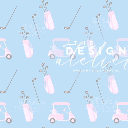 Fairway Flow-Pink Seamless Pattern with Textile Rights