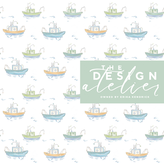 Harbor Lights Seamless Pattern with Textile Rights