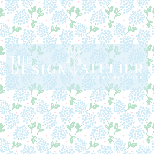 Hydrangeas Seamless Pattern with Textile Rights