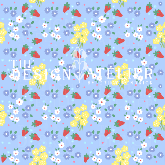 Berry Dreams Seamless Design with Textile Rights