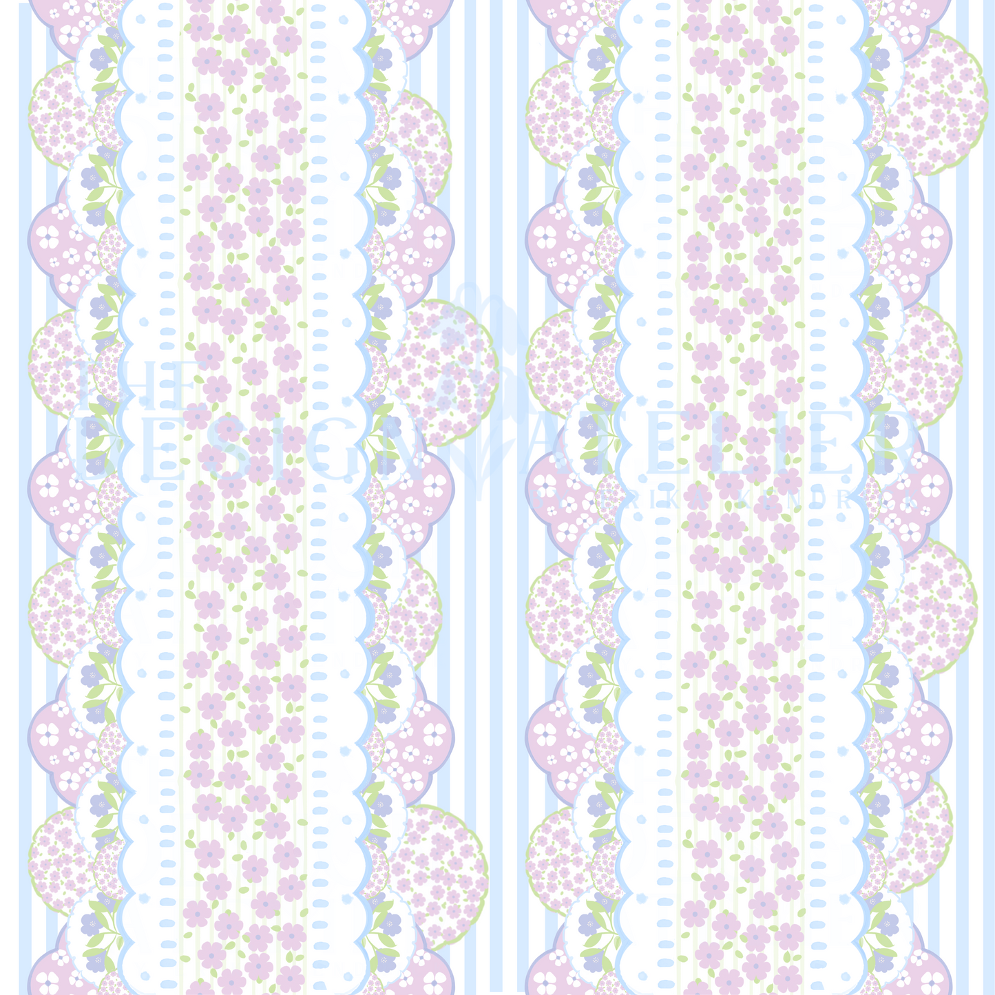 English Garden Seamless Design with Textile Rights