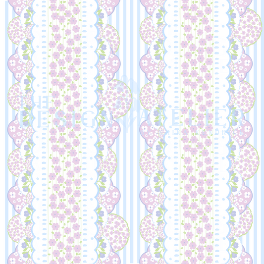 English Garden Seamless Design with Textile Rights