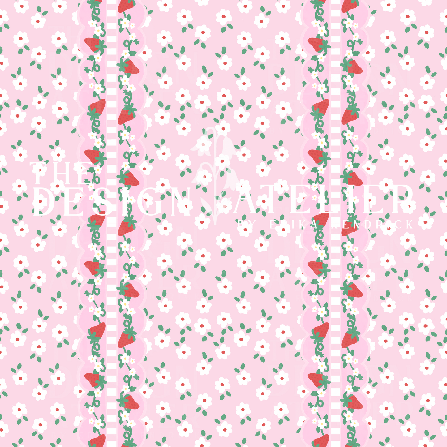 Berries and Bloom Seamless Design with Textile Rights