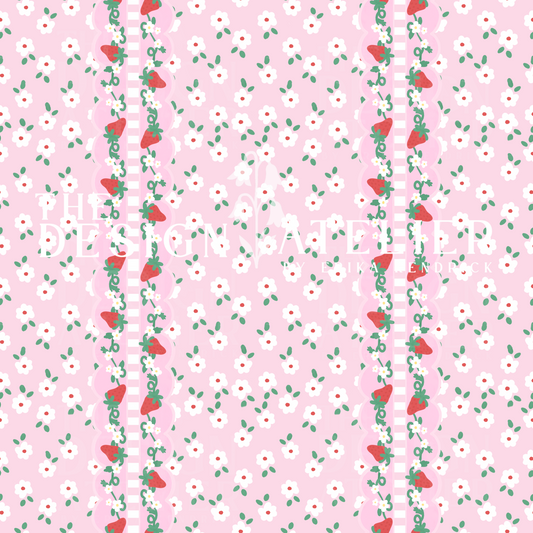 Berries and Bloom Seamless Design with Textile Rights