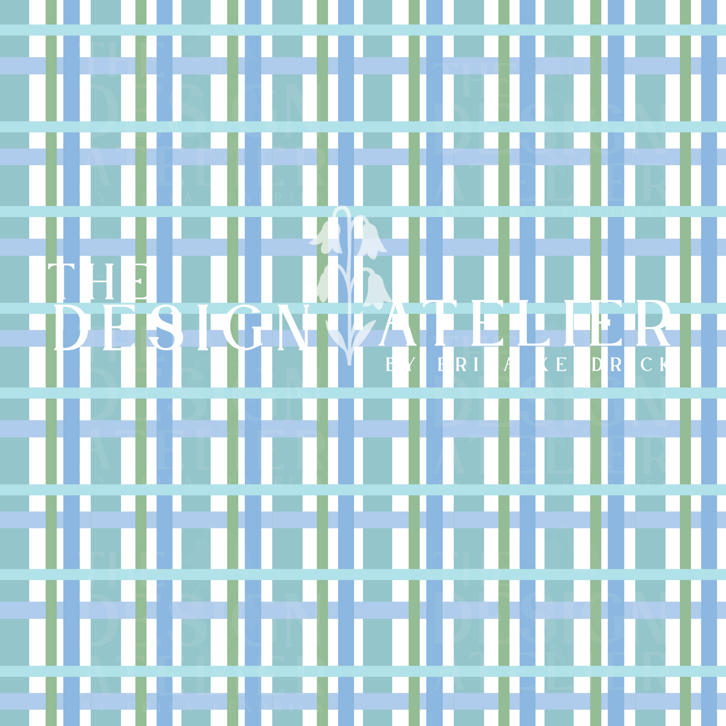 Blue Plaid Seamless Design with Textile Rights