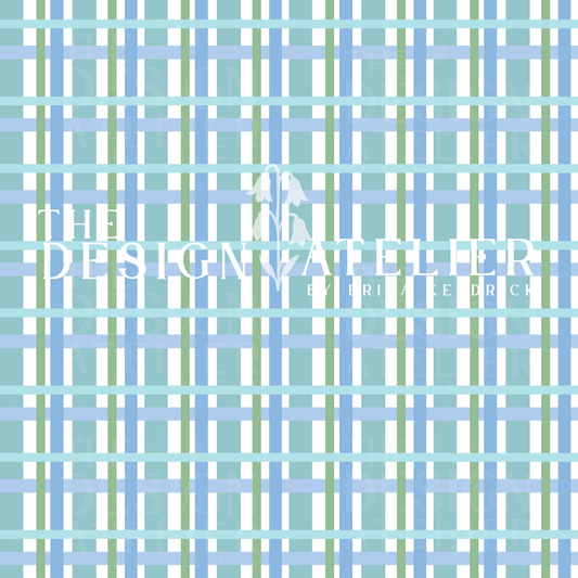 Blue Plaid Seamless Design with Textile Rights