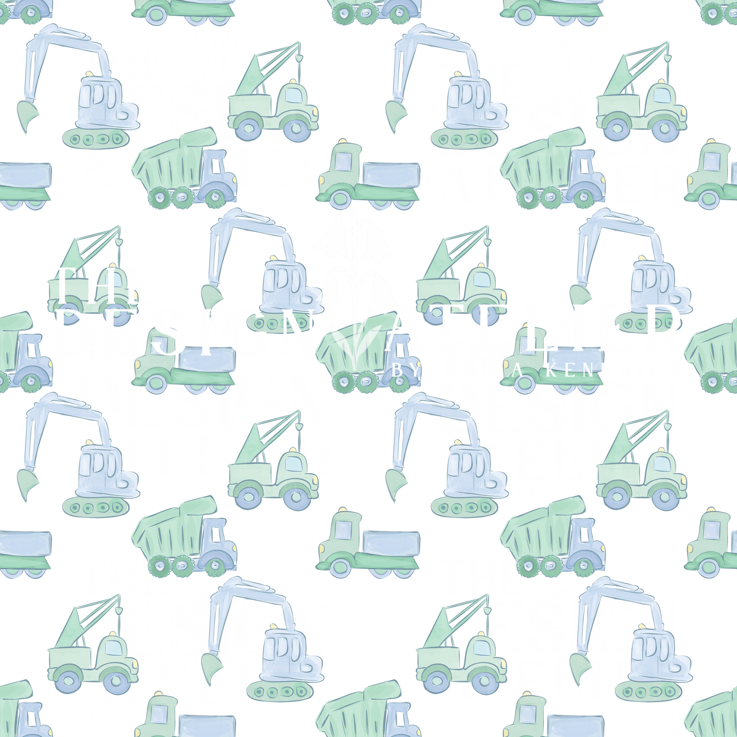 Hard Hat Adventures white Seamless Design with Textile Rights