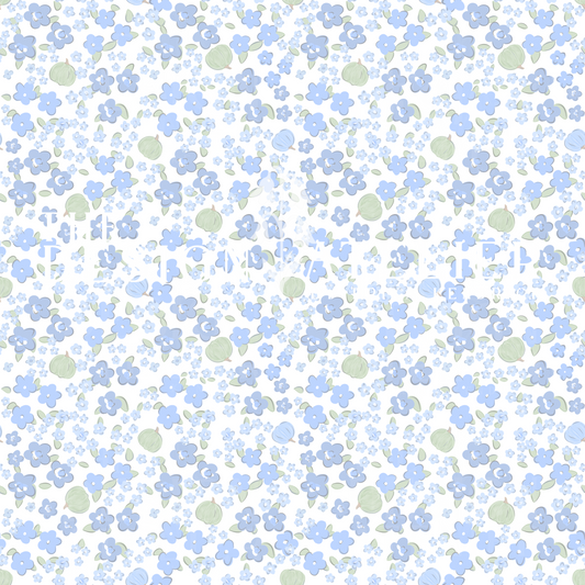 Forget Me Not Harvest Seamless Design with Textile Rights