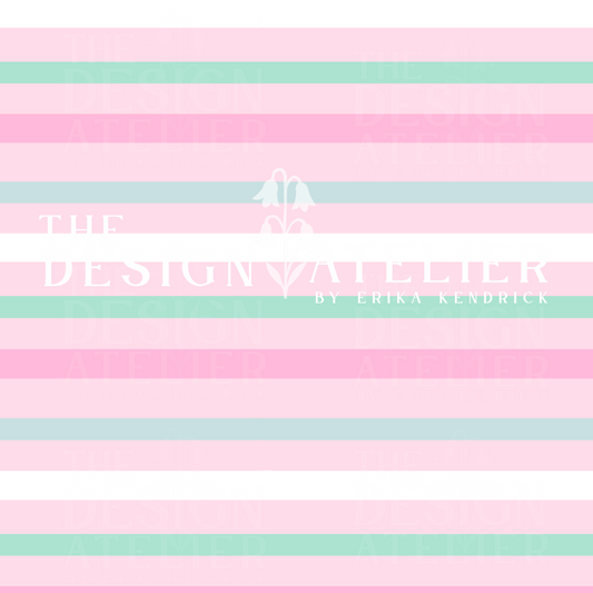Sherbet Rose Stripe Seamless Design with Textile Rights