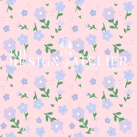 Lilac Liberty Blooms Seamless Design with Textile Rights